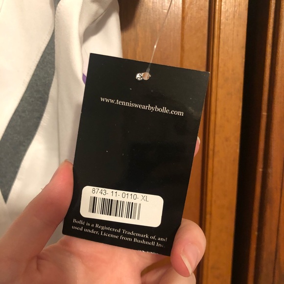 NWT Bolle Athletic Tennis T-shirt V-neck XL White - Picture 5 of 7